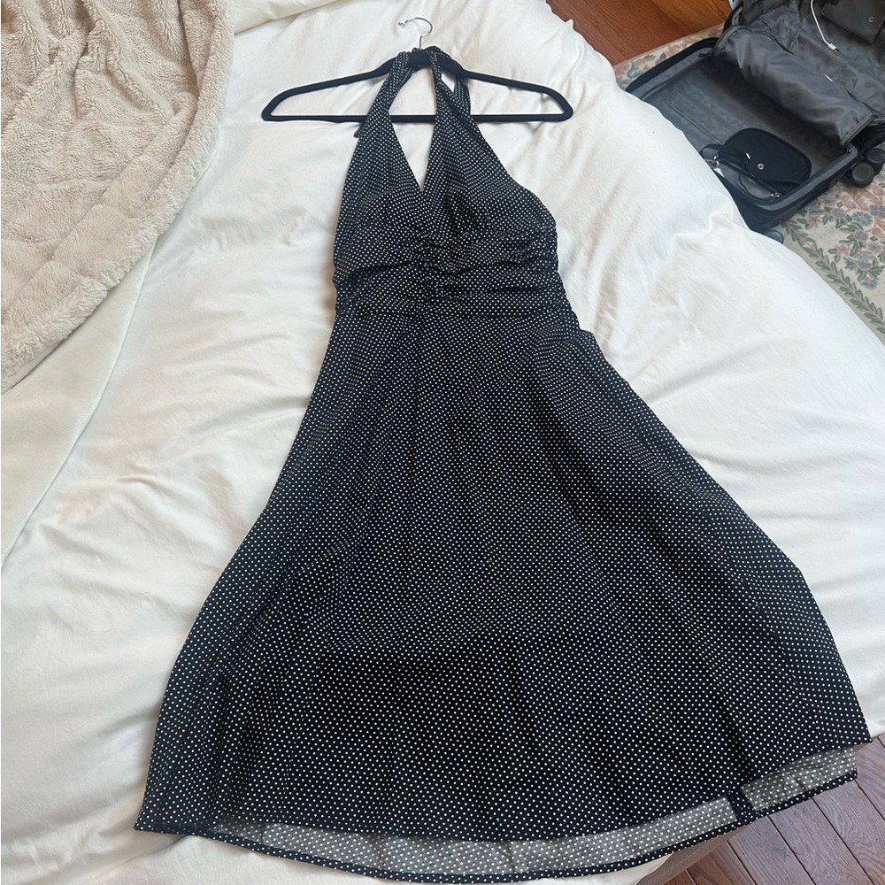 Lucy Love Black and White Backless Dress